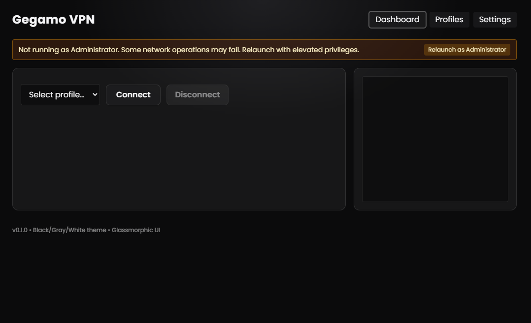 Gegamo VPN Interface